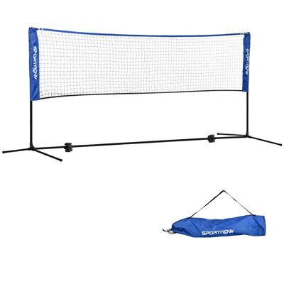 Badmintonnetz höhenverstellbar Indoor/Outdoor faltbar Blau