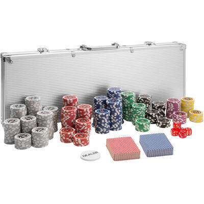 Pokerset inkl. Aluminiumkoffer silber 500 Teile