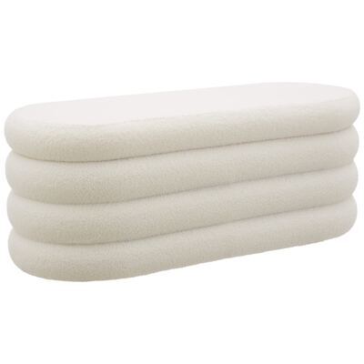 Polsterbank Altu Bouclé creme-weiss