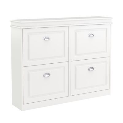 Schuhschrank PETRA 105 x 24 x 82 cm weiss