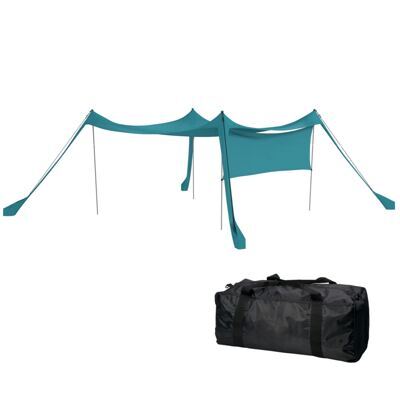 Sonnensegel wasserdicht 3x3x2m mit Tragetasche Blau