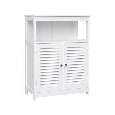 Badezimmerschrank Badregal mit Lamellentüren