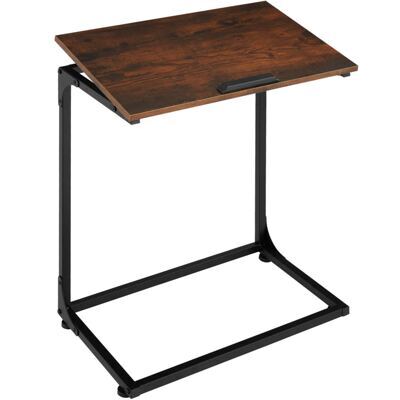 Beistelltisch mit neigbarer Platte Ruston 55x35x66,5cm Industrial dunkelbraun