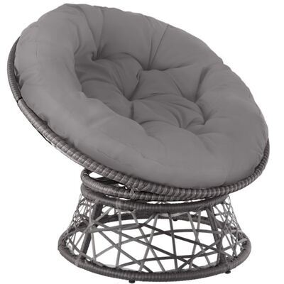 Rattansessel Gargano grau