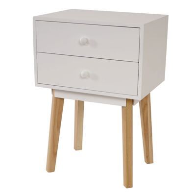 Kommode Malmö Nachttisch 59x40x30cm Schublade weiss