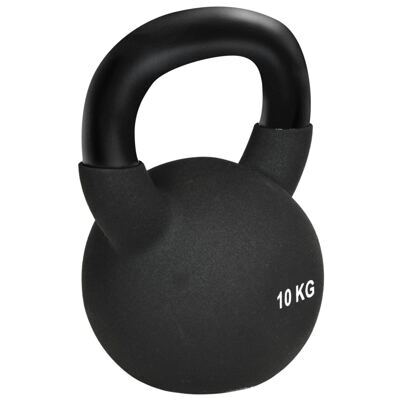 Kugelhantel 10kg Gusseisen bodenschonend Schwarz