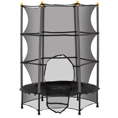 Kindertrampolin D:140cm Sicherheitsnetz bis 50kg belastbar, Schwarz