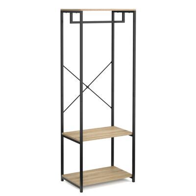 Garderobe Kleiderständer 60 x 167 cm braun/schwarz