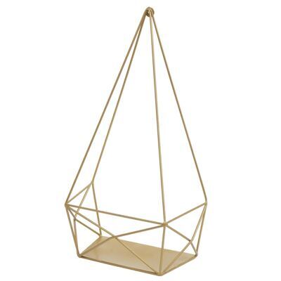 Wandregal JAM-K79 Dekoregal Küchenregal 44x23x11cm Metall gold