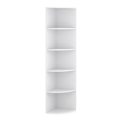 Eckregal mit 6 Ebenen MARKUS 40 x 180 cm weiss