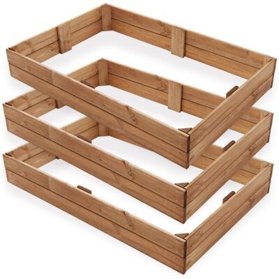 Beetrahmen Holz 3er Set stapelbar nachhaltig