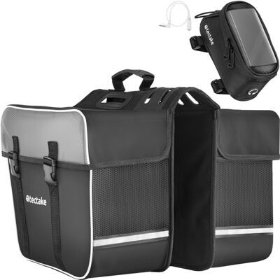 Set Fahrradtasche Georg und Fahrradrahmentasche schwarz 20 x 9,5 x 10 cm