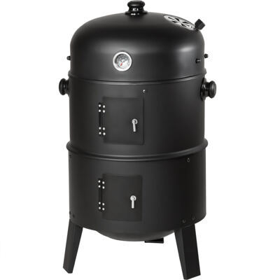 Holzkohlegrill Räuchertonne 3 in 1