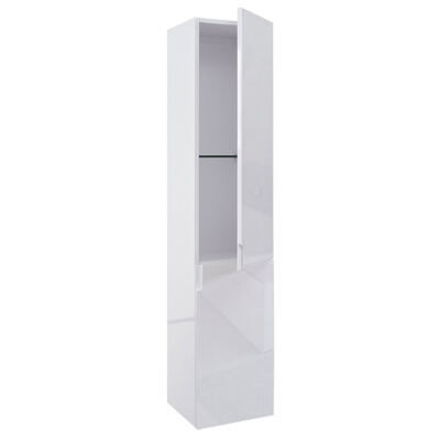 Hochschrank JAM-B19 Badezimmerschrank hochglanz 150x30cm weiss