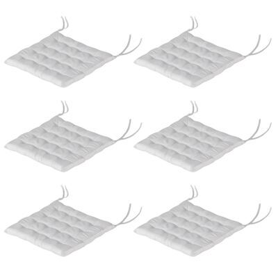 Sitzkissen 6er-Set für Indoor & Outdoor 40x40x4cm Hellgrau