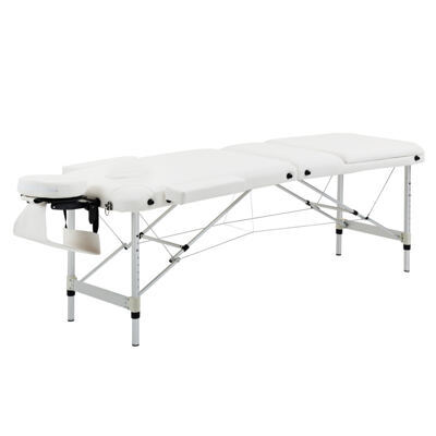 Massageliege klappbar höhenverstellbar für Spa & Salon Weiss