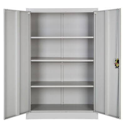 Aktenschrank mit 4 Böden, grau