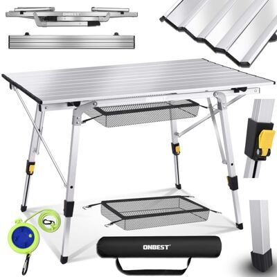 Campingtisch Klapptisch Benjamin 100x70cm Silber