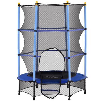 Kindertrampolin D:140cm mit Sicherheitsnetz bis 50kg Blau