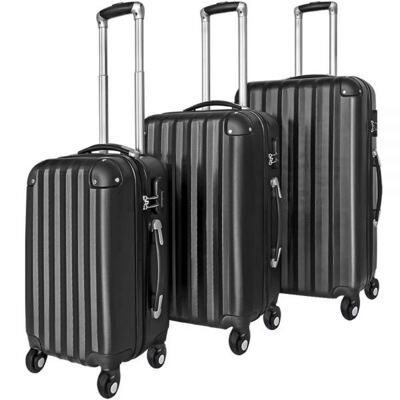 Reisekoffer Hartschalenkofferset 3tlg. schwarz