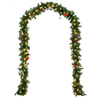 Weihnachtsgirlande mit Deko Lichterkette 5m 80 x LED